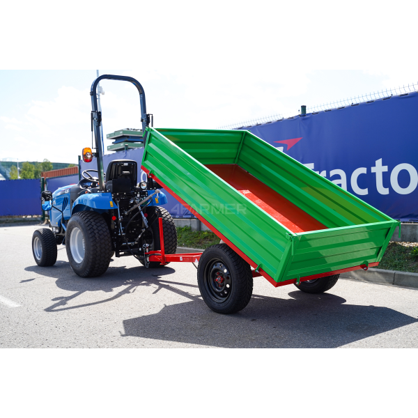 Remolque agrícola monoeje 1T con kiper P-2000/1 4FARMER