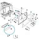 Rear / lower cab window / TRG863 / LS Tractor / no. 40430054