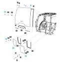 Vitre de cabine avant / gauche / inférieure / TRG863 / Tracteur LS / n° 40430009