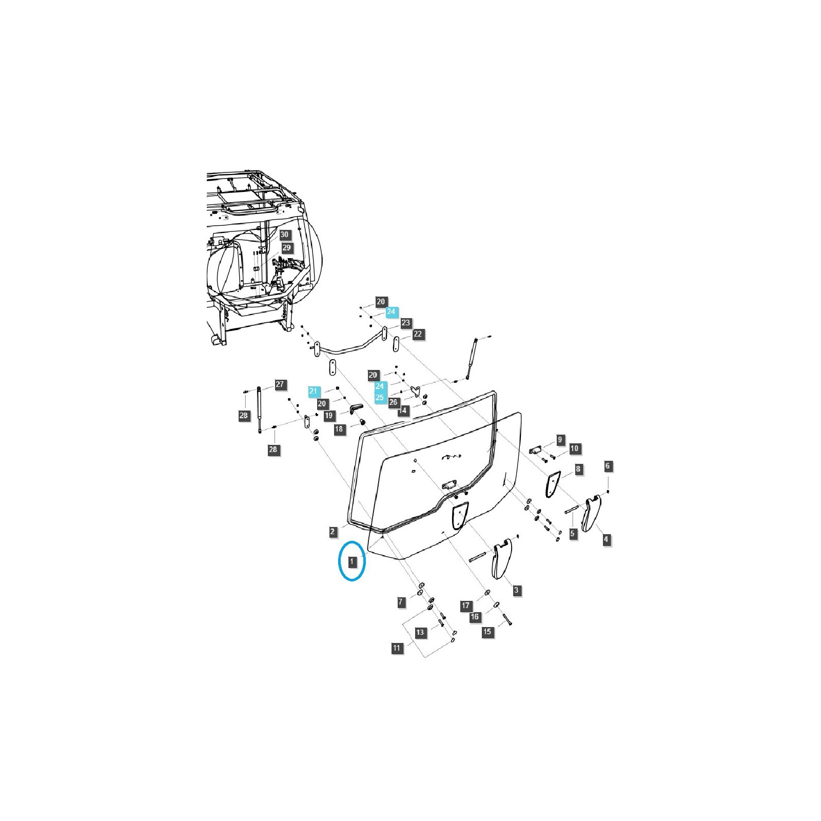 Zadní okno kabiny / TRG863 / Traktor LS / č. 40528084