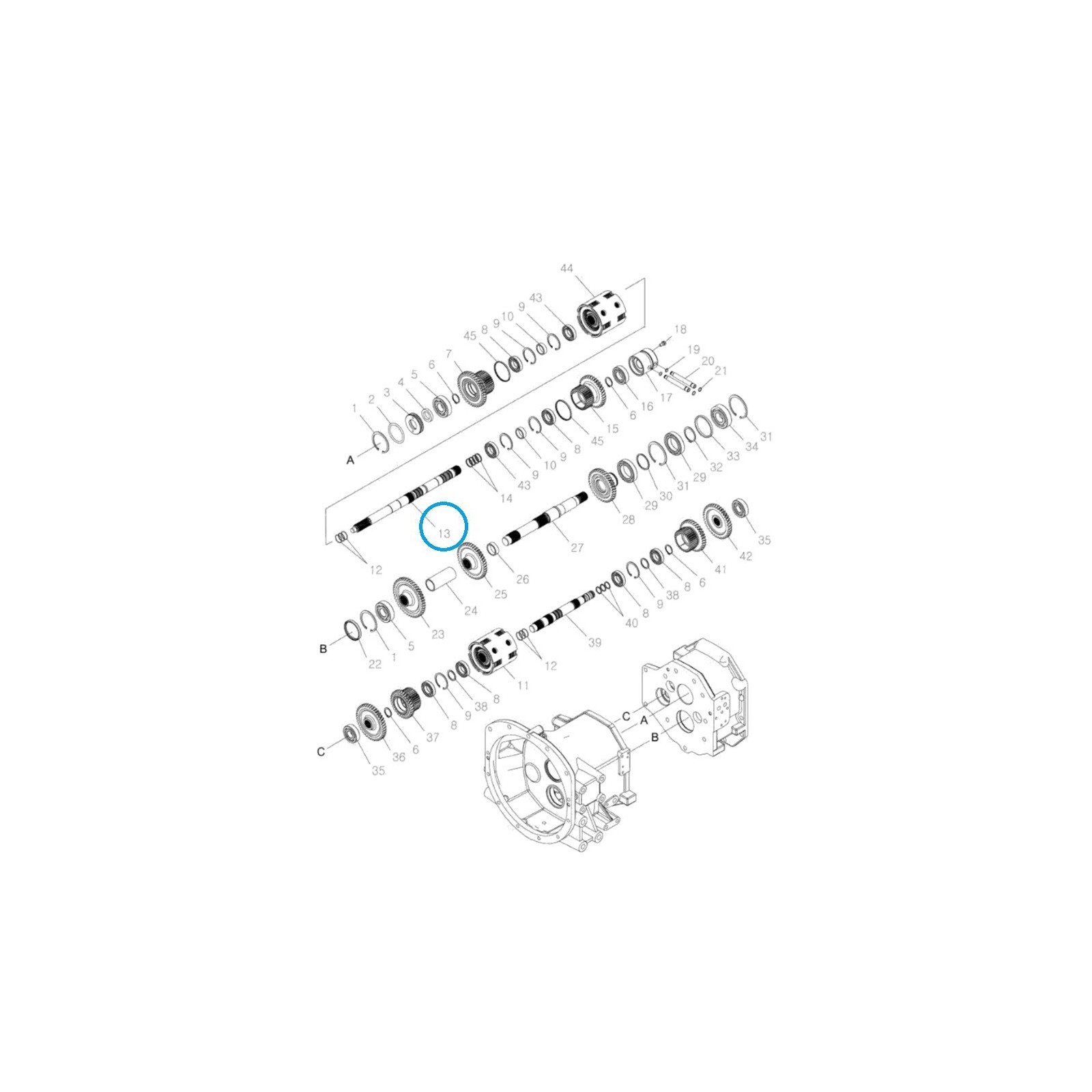 Arbre d'entraînement de tracteur TRG281/ LS / 40220415