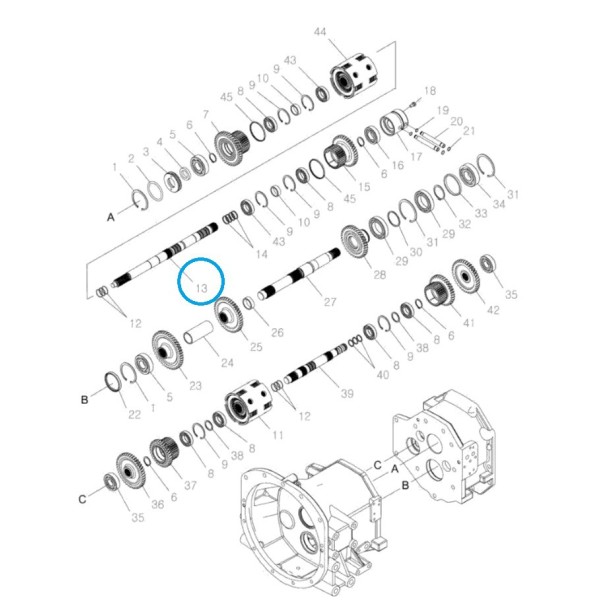 Arbre d'entraînement de tracteur TRG281/ LS / 40220415