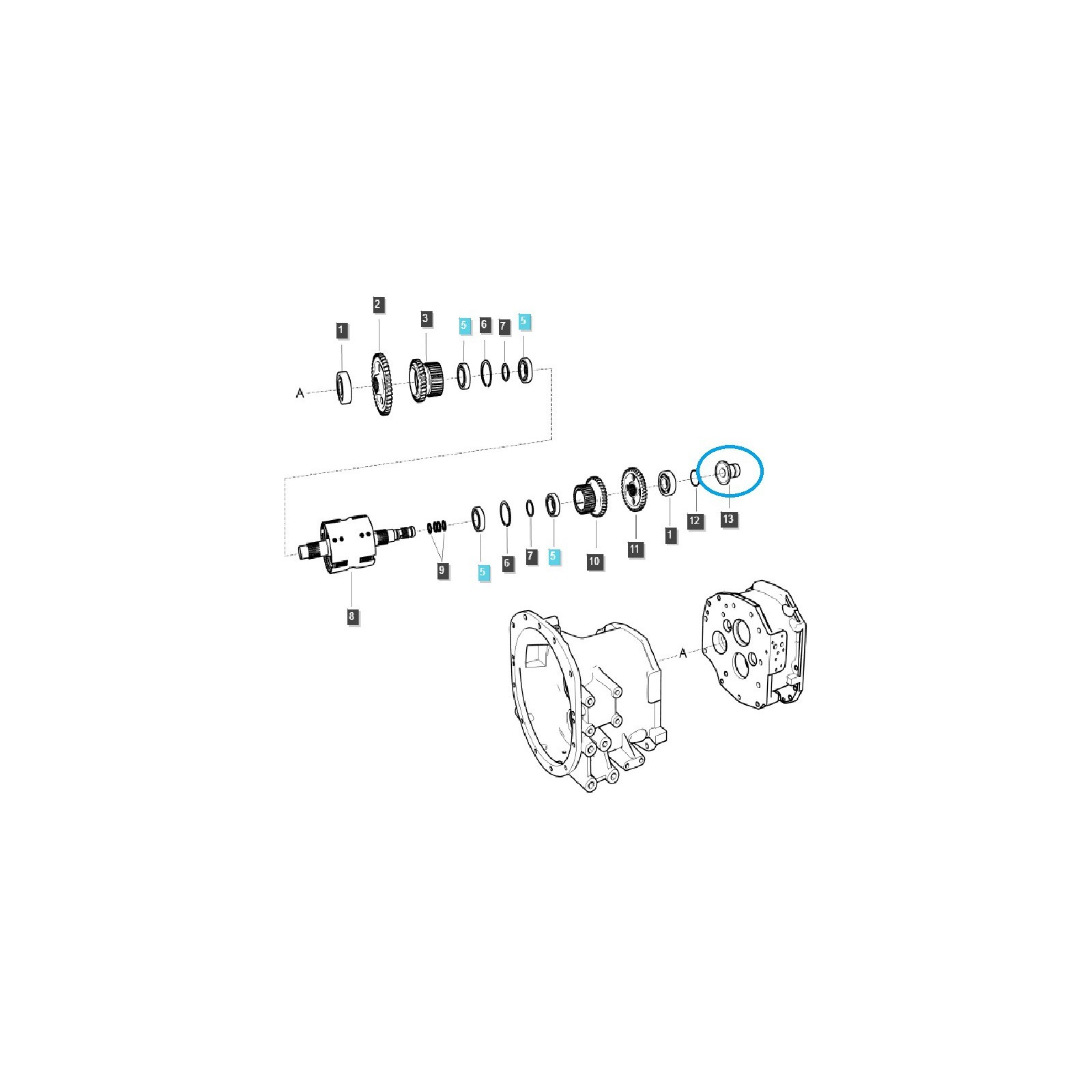 Hydraulické puzdro / TRG281 / Traktor LS / č. 40372901