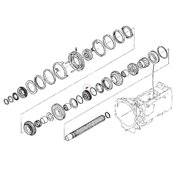 Synchronizátor klinového remeňa 32430-21440 3 x 17 x 4,5 mm Kubota GL220 L2250 L2550 L2900 L3830 L4200 M5040 M7040