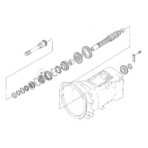 Klin synchronizera 32430-21440 3 x 17 x 4.5 mm Kubota GL220 L2250 L2550 L2900 L3830 L4200 M5040 M7040