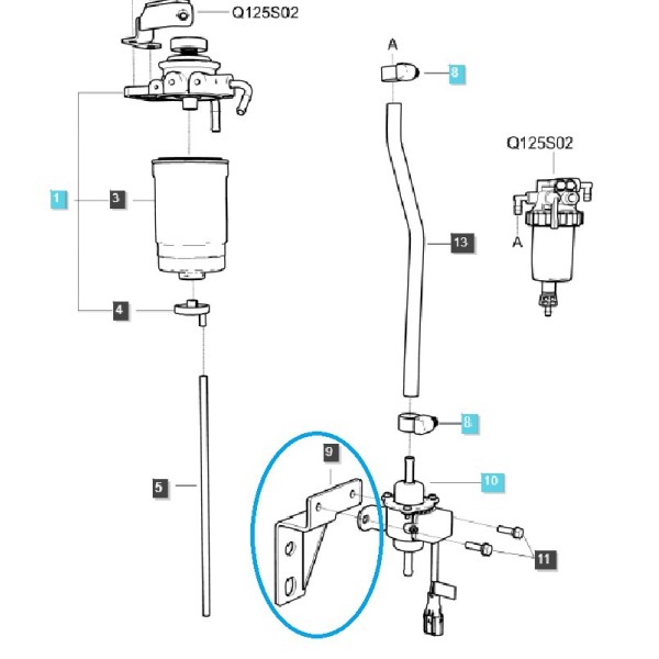 Fuel Pump Bracket / TRG040 / LS Tractor / No. 40312379