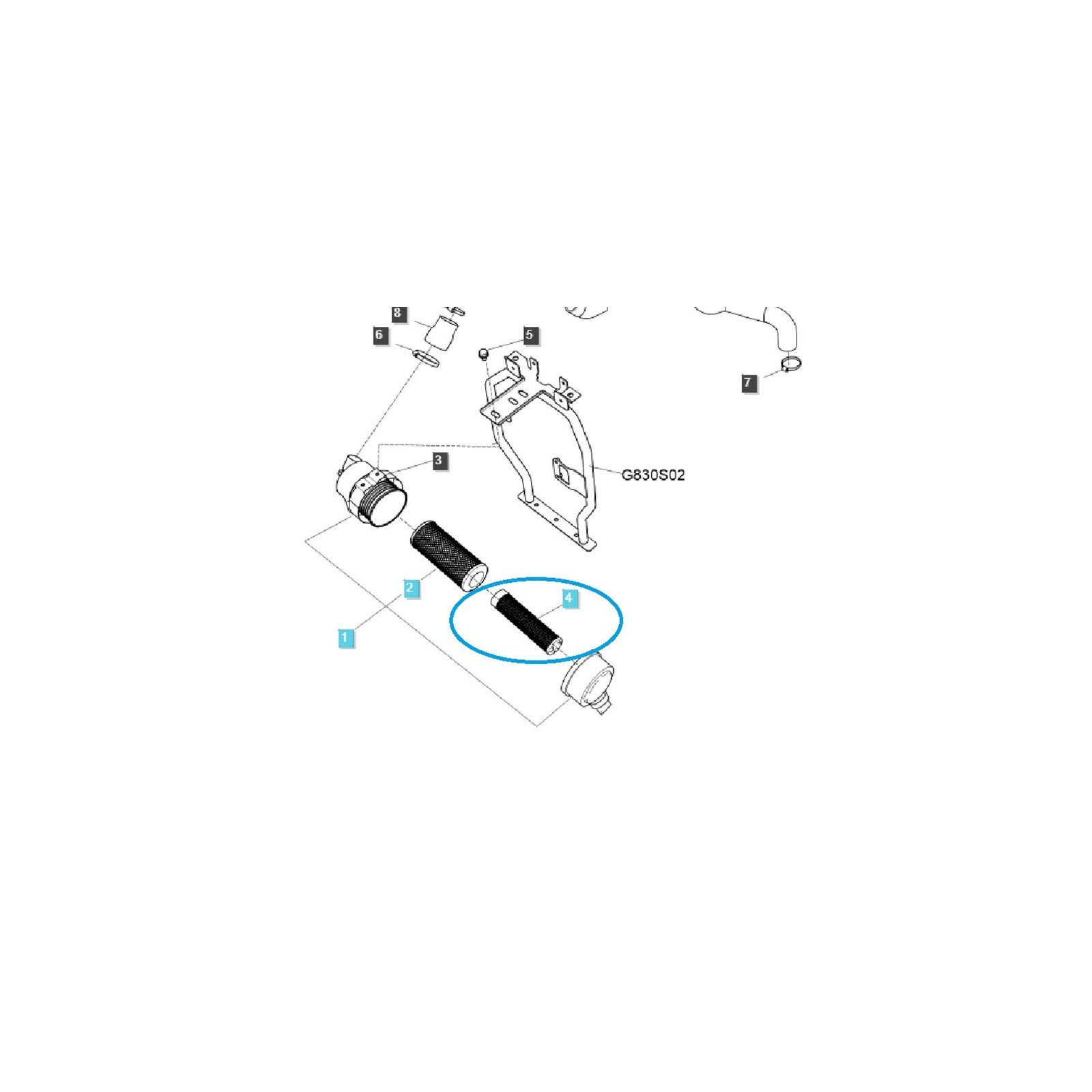 Vzduchový filter / TRG190 / LS Traktor č