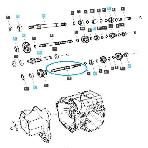 Hriadeľ prevodovky / TRG281 / LS Traktor / 40292090