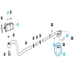 Filtr hydraulického oleje LS Tractor WD1374/5-TRG823 / 40372541