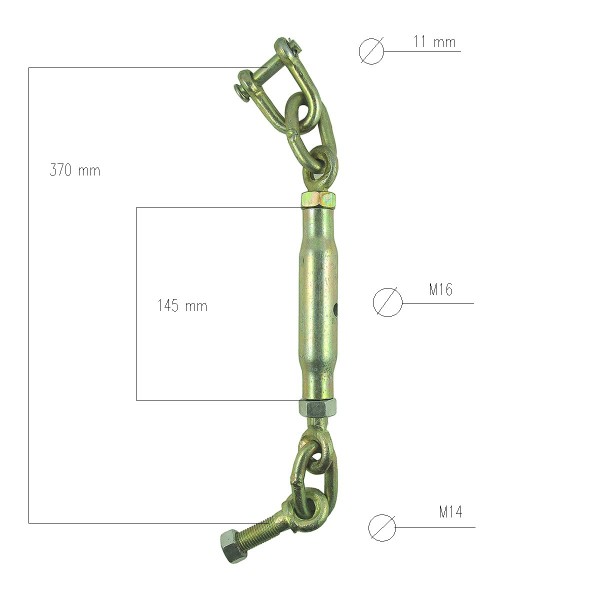 Stabilizator ramion TUZ, odciąg TUZ, Kubota L1500, L2000, L2201