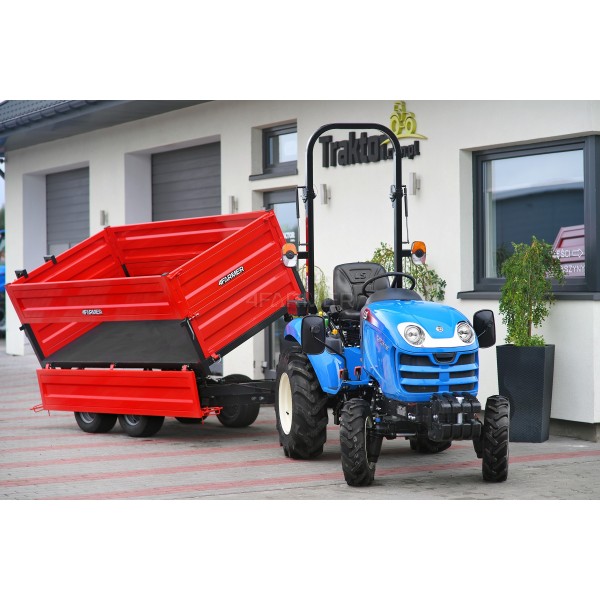 Remorque agricole à deux essieux 2,5T avec kiper et extensions 4FARMER