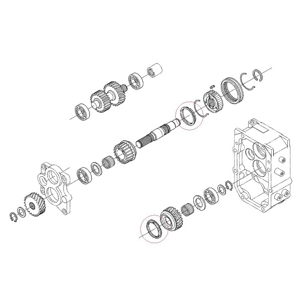 Pierścień synchronizacji biegu, 33T, TD160-28450, Kubota, L3301, L4240, L4708, L5018, L5040