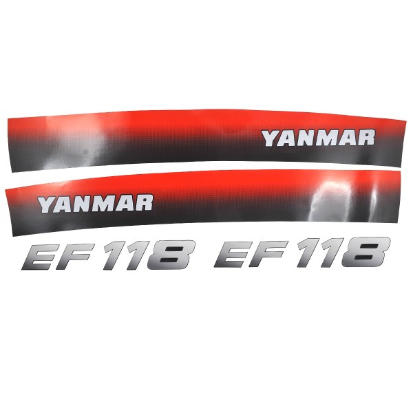 Autocollants Yanmar EF118, Yanmar EF 118, EF118, EF 118