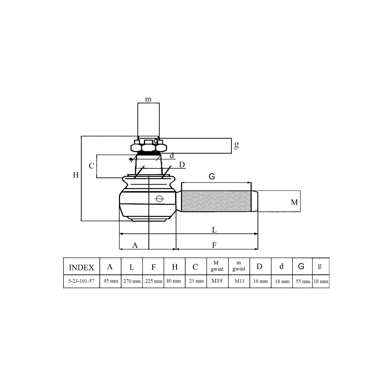 Steering linkage, tie rod ends, tie rod end, 5-15-249-06, 32570