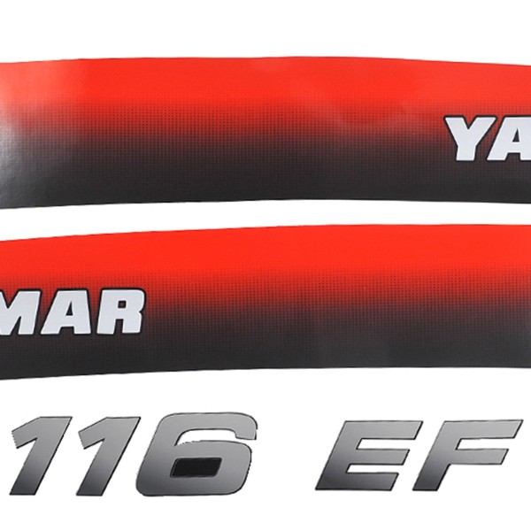 Autocollants Yanmar EF116, Yanmar EF 116, EF116, EF 116