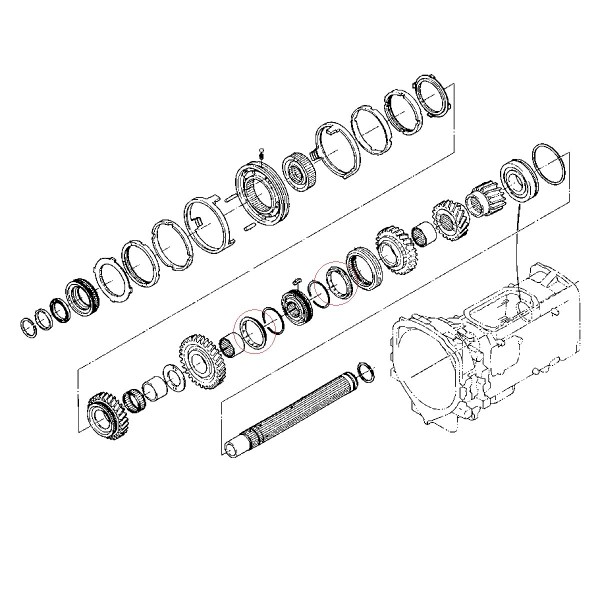 Zahnrad-Synchronisationsring, 36T, 3F740-28450, M4700, M4800, M4900, M5400, M5640, M6800, M7040, M8200, M9000