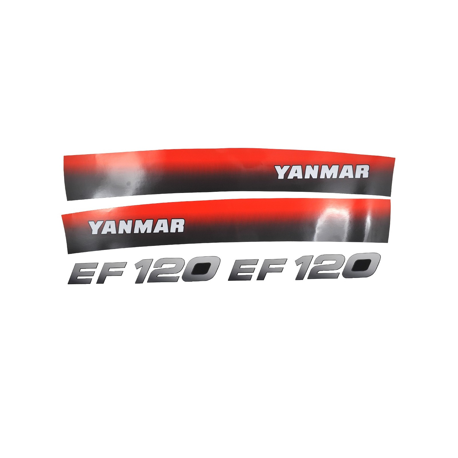 Autocollants Yanmar EF120, Yanmar EF 120, EF116, EF 120
