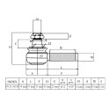 Hlava ojnice, 67121-56530, 67950-56530, 6A100-5653, 12*1,5RH, Kubota