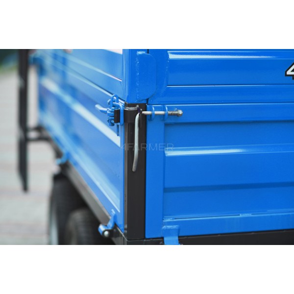 Two-axle agricultural trailer 2.5T with tipper and extensions 4FARMER