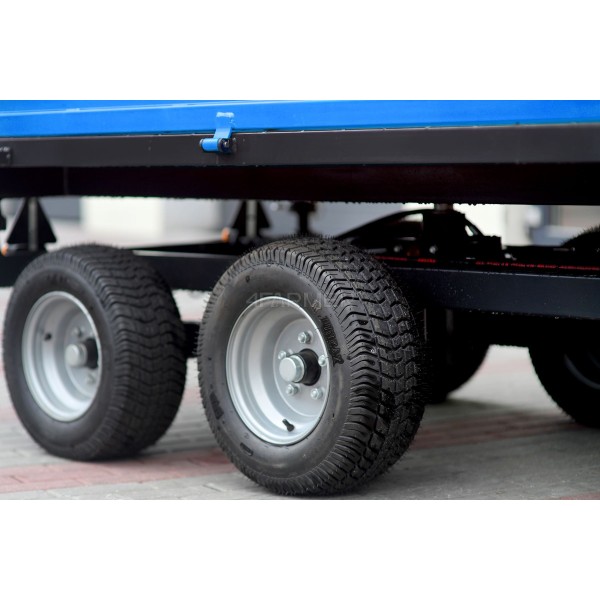Two-axle agricultural trailer 2.5T with tipper and extensions 4FARMER