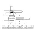 Hlava ojnice, M14 x 1,5, 66 x 79 mm, 45046-87501, Kubota, L1500, L1801, L2000