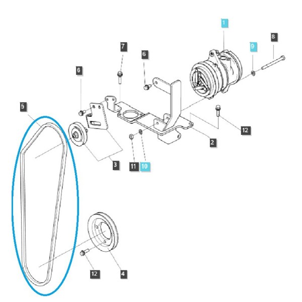 Pasek klinowy A0811058-A57 / LS Tractor / 40226101 | Traktor.com.pl