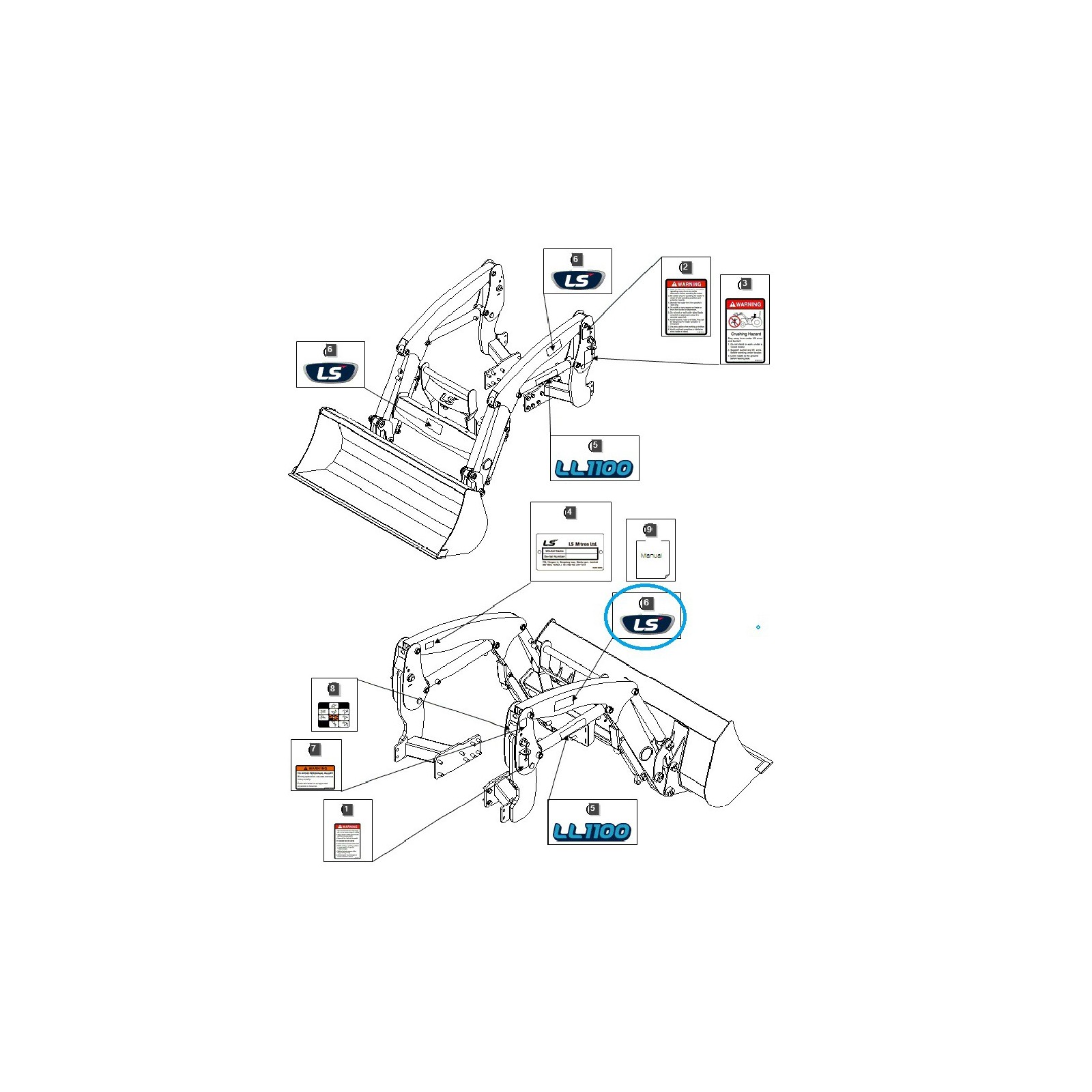 Adhesivo informativo LS / Tractor LS / 40368876