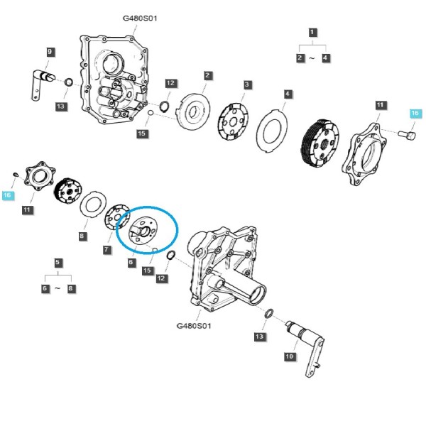 Disco de freno / Izquierdo / Tractor TRG650 / LS / N.° 40198660