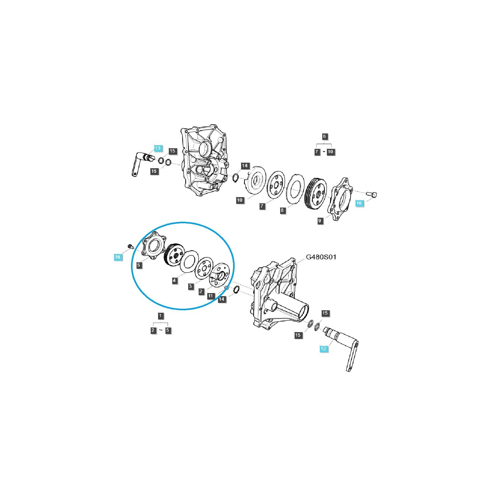 Freno completo / G650 / Izquierdo / Tractor LS / N.° 40198665