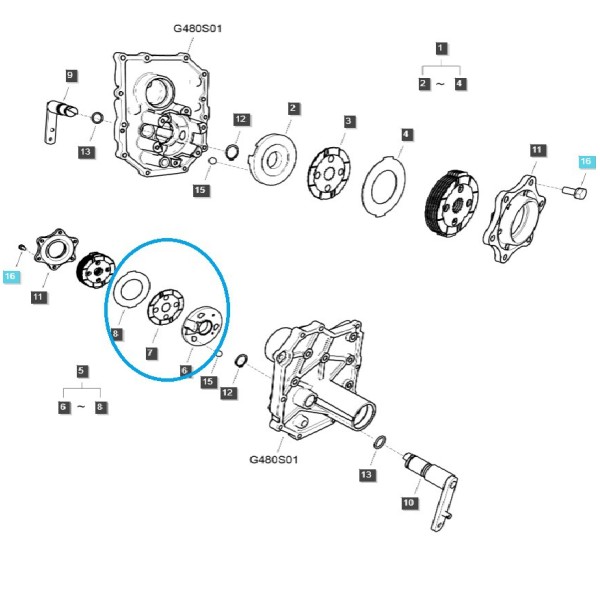 Kompletná brzda / G650 / Ľavá / Traktor LS / Č. 40242844