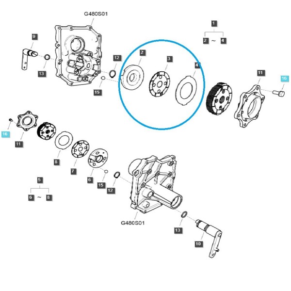 Freno completo / G650 / Derecho / Tractor LS / N.° 40242845