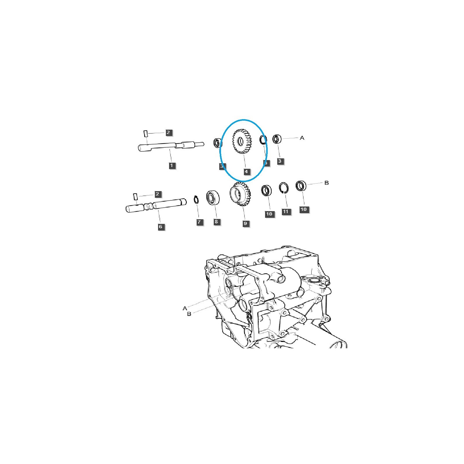 Pignon fou (26T) / TRG287 / Tracteur LS / 40337003