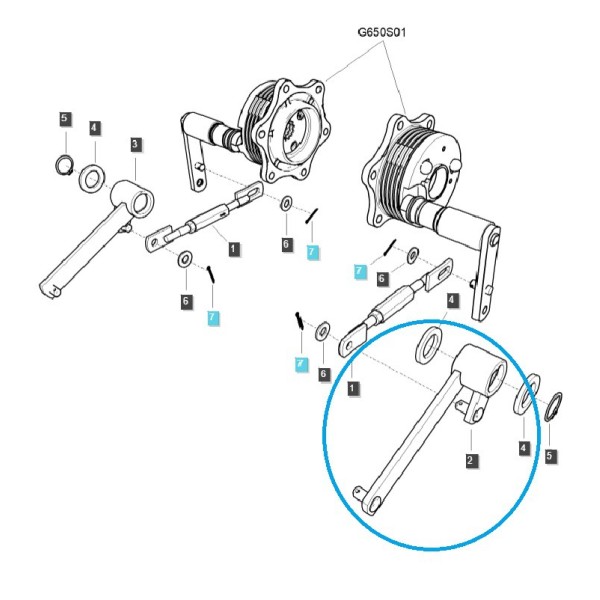 Brake Arm / Left / TRG670 / LS Tractor / No. 40361831