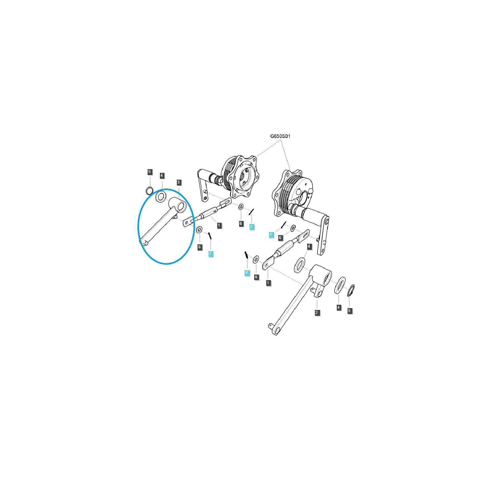 Bremsarm / Rechts / TRG670 / LS Traktor / Nr. 40361832
