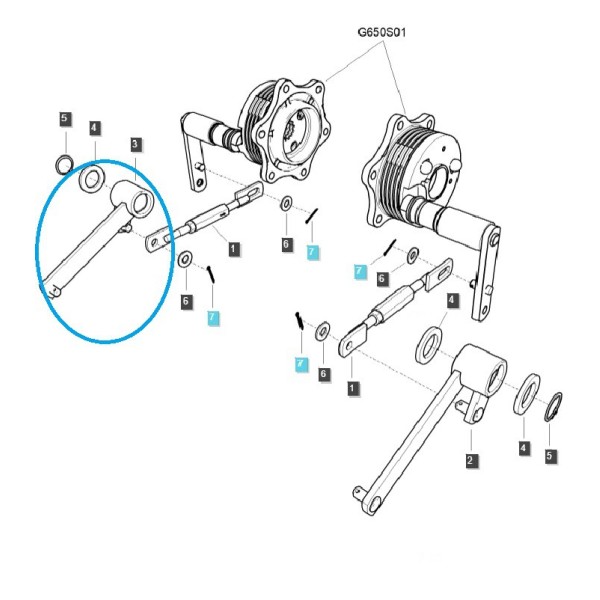 Bras de frein / Droit / TRG670 / Tracteur LS / N° 40361832