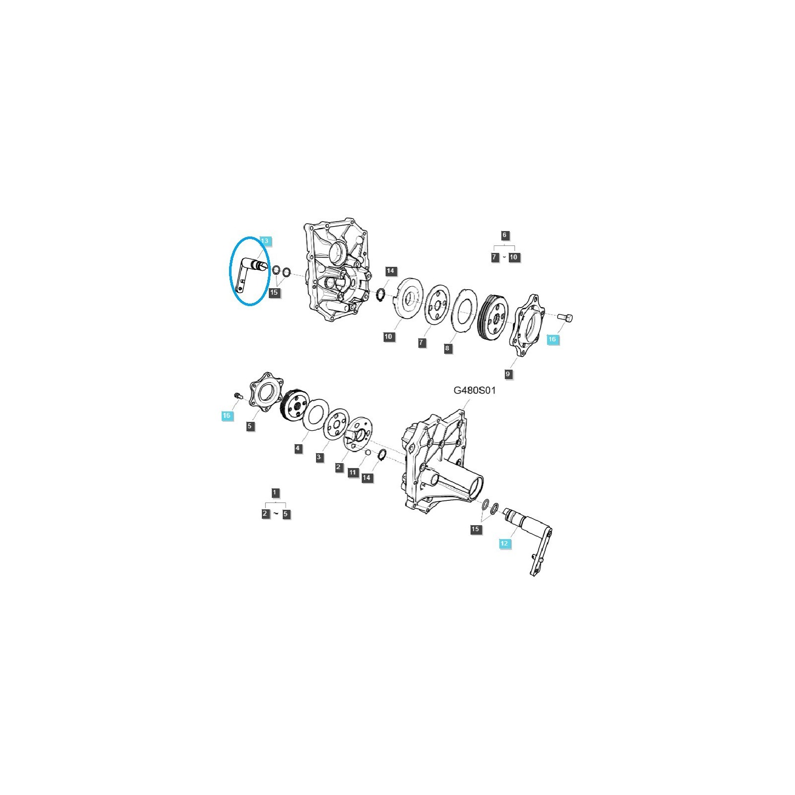 Bremsarm - rechts TRG650 / LS Traktor / 40361829