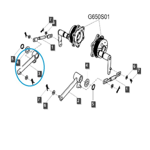 Bras de frein / Droit / TRG670 / Tracteur LS / N° 40293204
