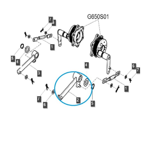 Brzdové rameno / Levé / TRG670 / Traktor LS / Č. 40226688