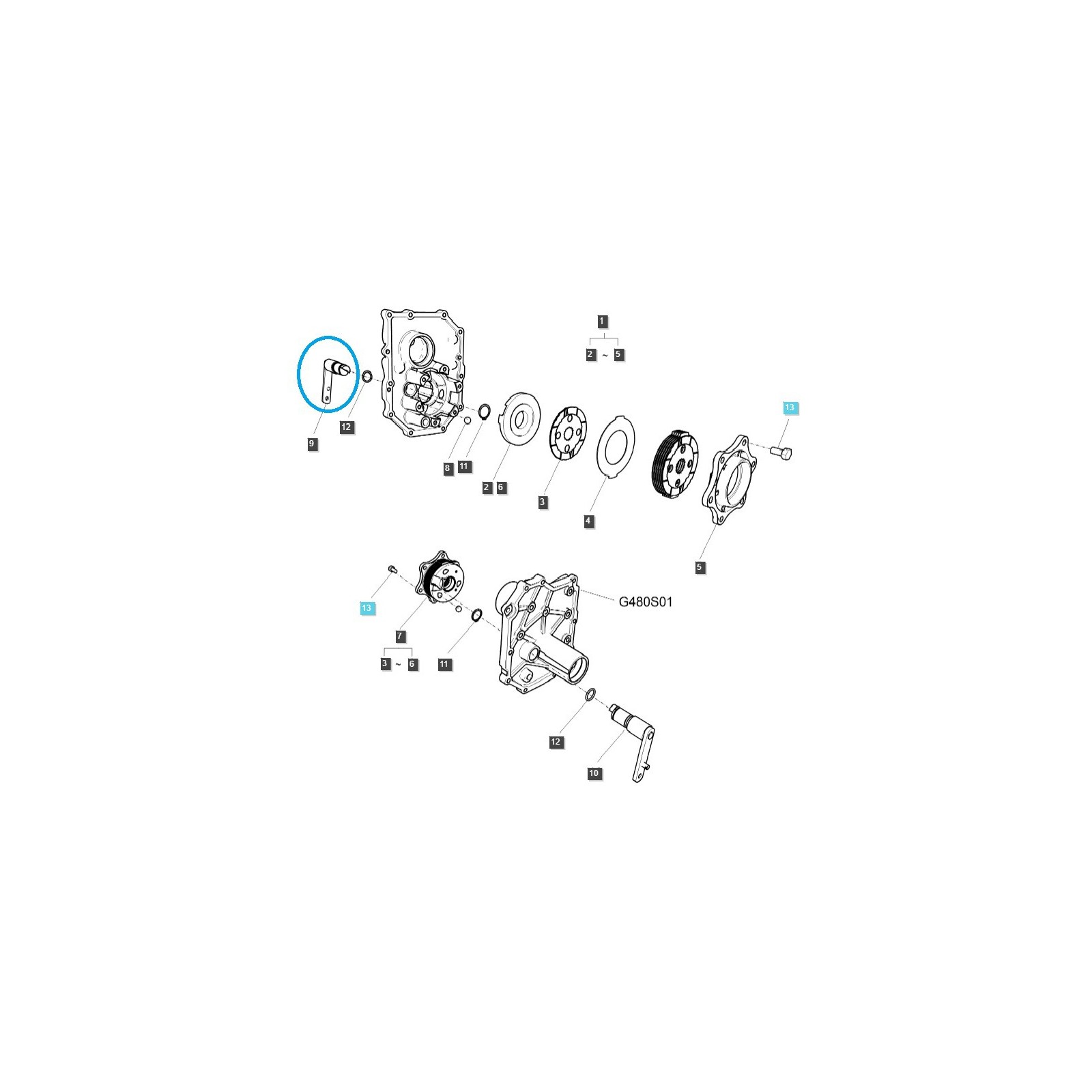 Bremsarm - rechts TRG650 / LS Traktor / 40360237