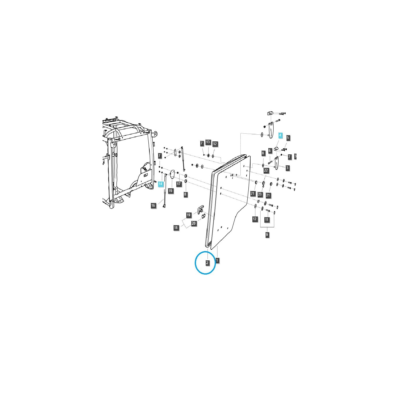 Window / Rear Seal / TRG863 / LS Tractor / No. 40383349