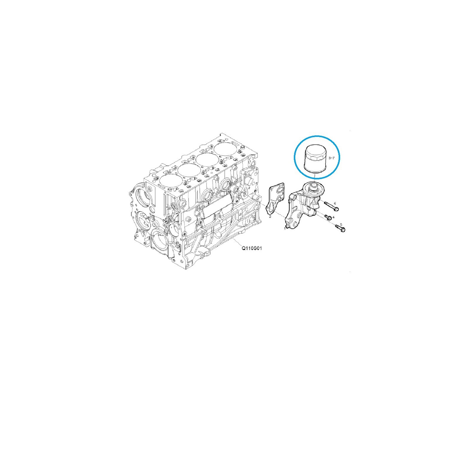 Filtr oleju 5802431043 / LS Tractor / 40539953