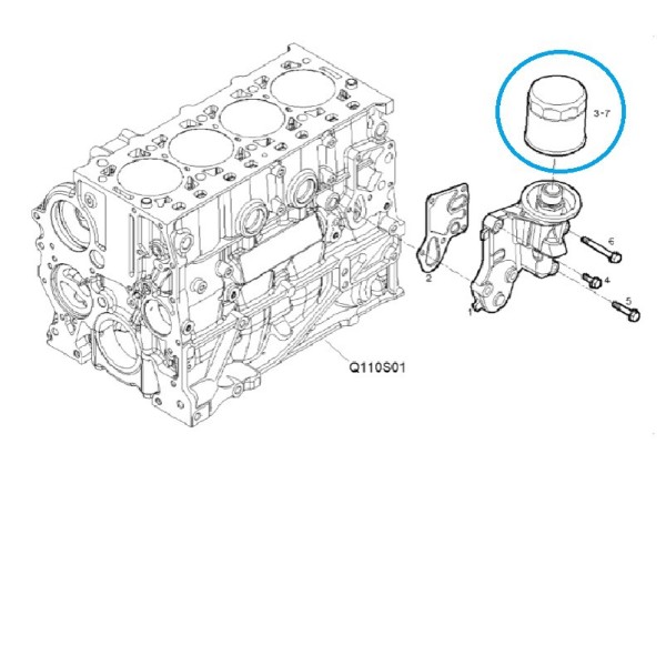 Filtr oleju 5802431043 / LS Tractor / 40539953
