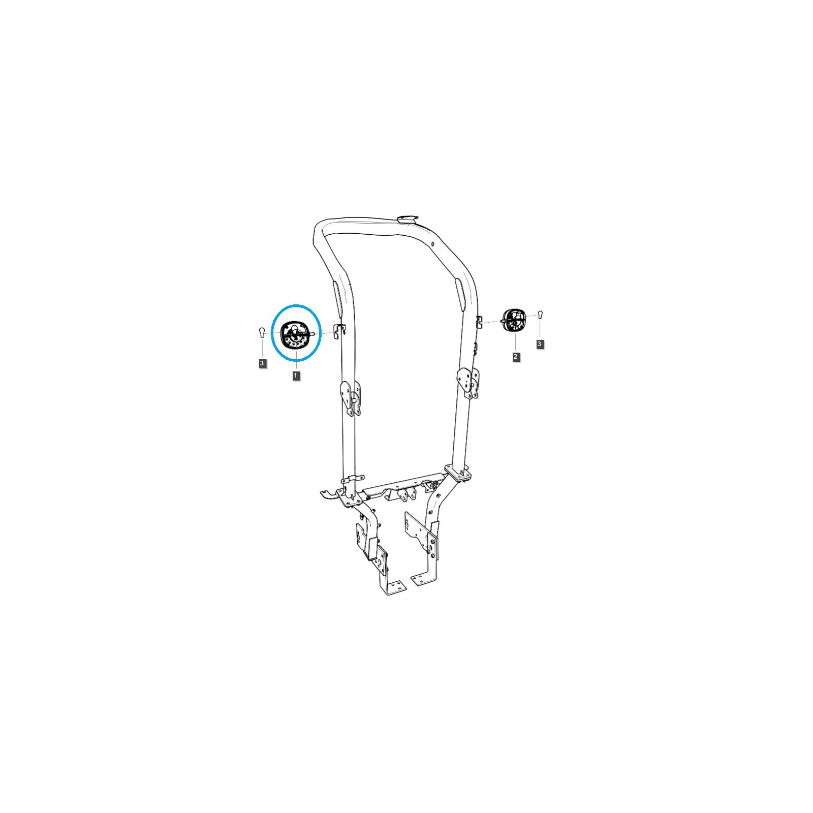 LED svetlo namontované na lište - pravé TRG760 / LS Tractor / 40351702