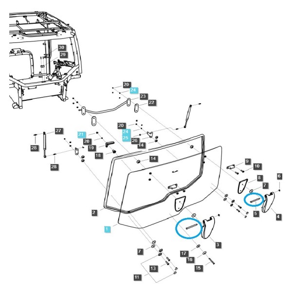 Montážní čep závěsu / TRG862 / LS Traktor / č. 40009464