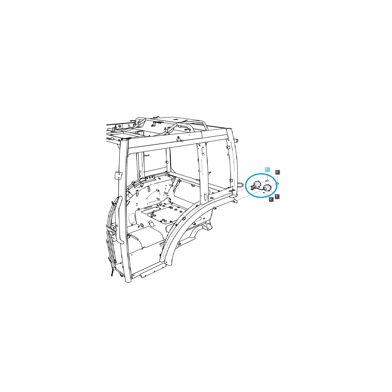 Feu arrière double / TRG760 / Tracteur LS / 40261651