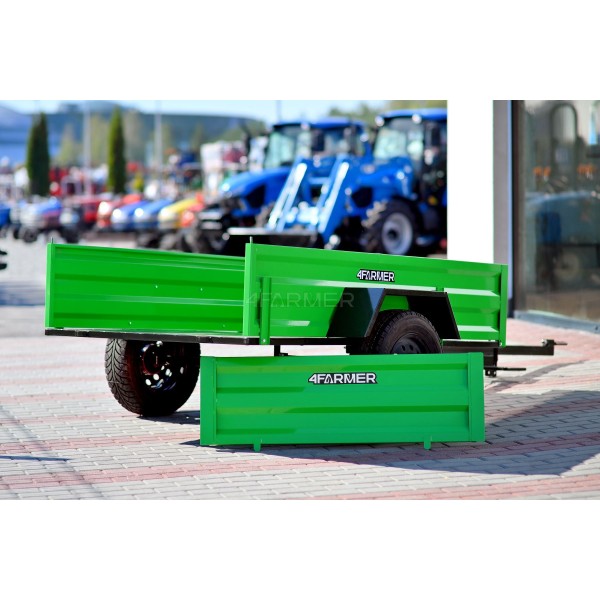 Przyczepka jednoosiowa do ciągnika jednoosiowego PT2000 4FARMER | Traktor.com.pl