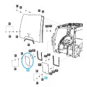 Szyba przednia / prawa / dolna kabiny / TRG863 / LS Tractor / nr 40340763 | Traktor.com.pl