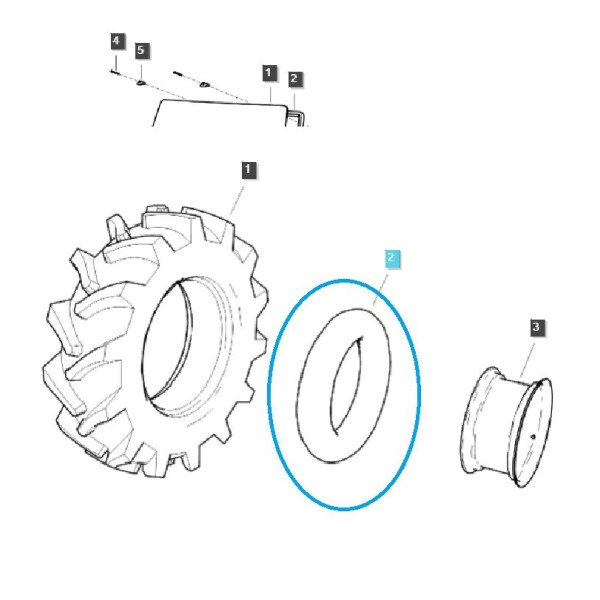 Dętka 9.5-16 / TRG490 / LS Traktor / 40191302