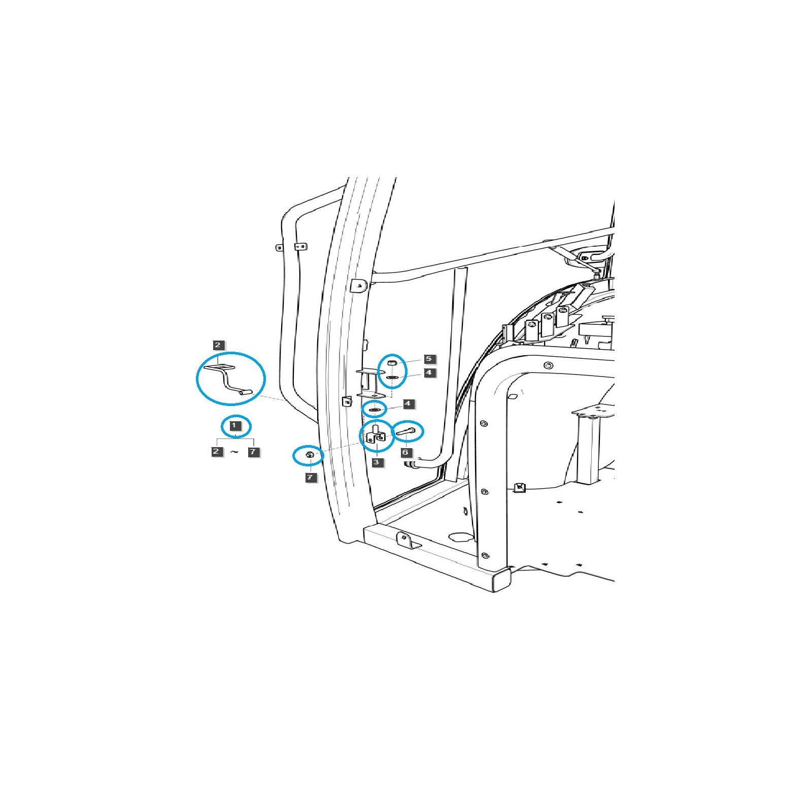 Cerradura de puerta entreabierta / Tractor LS / n.º 40374153
