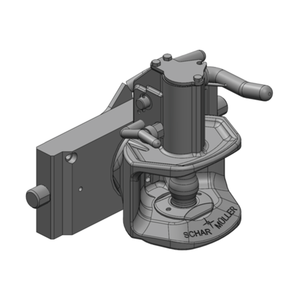 Top automatic sliding hitch with adapter plate for LS XU6168 (31.5mm) Scharmueller